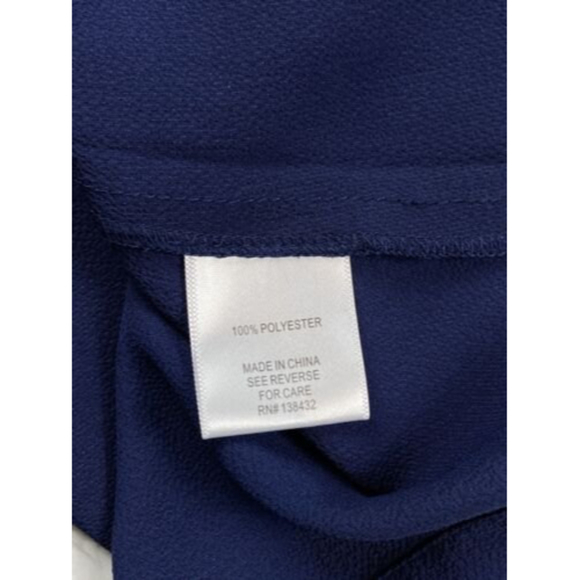 NWOT ModCloth Balloon Sleeve Blue Blouse Top V-neck Pullover Size Large - Picture 9 of 10